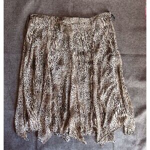 Skirt 22W Women Sheri Martin Animal Print Pleated Knee Length